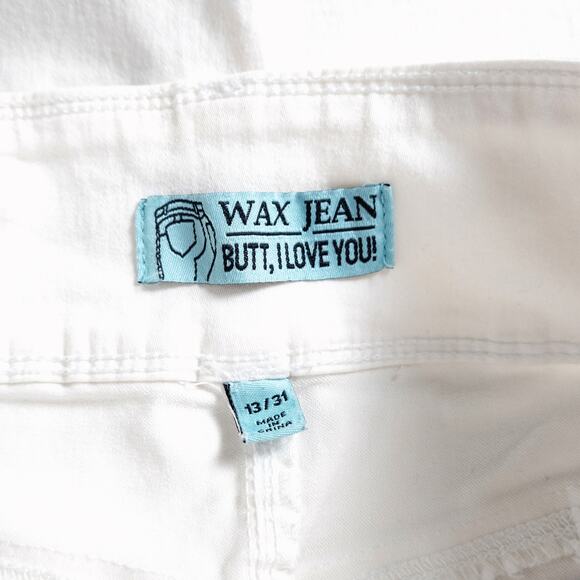 Wax Jean Women’s White Jeans Minimalist Capsule Wardrobe Stretch 3-Button Sz 31 - Picture 7 of 10
